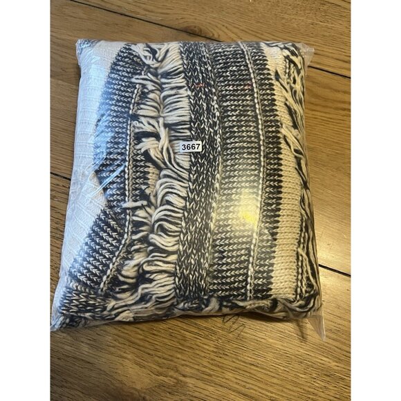 Linda Anderson Poncho Women's OS ‎ Striped Fringe Sweater Boho Western Aztec - Picture 10 of 10